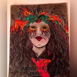 Of Blessed Protections of Tutu Pele 
Sz 11x14,Professional Art PaperMixed Media